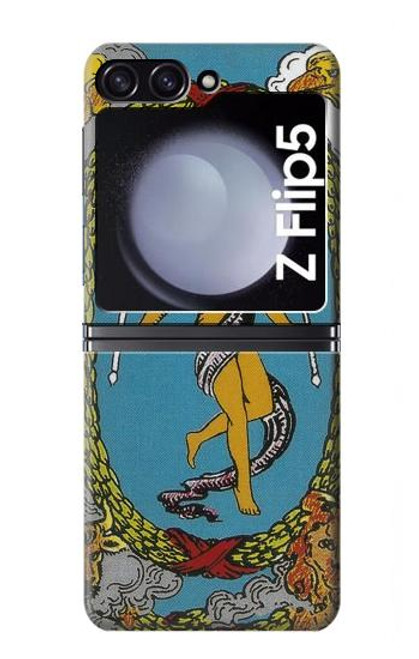 S3746 タロットカード世界 Tarot Card The World Samsung Galaxy Z Flip 5 バックケース、フリップケース・カバー