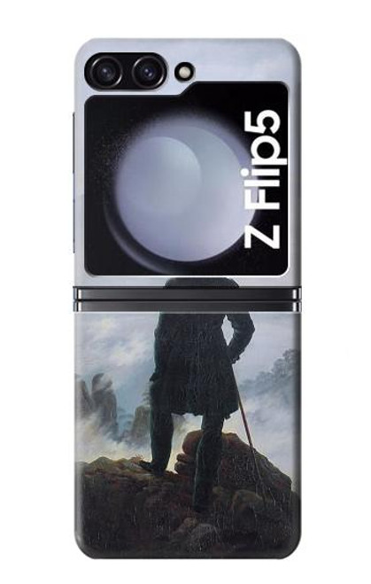 S3789 霧の海の上の放浪者 Wanderer above the Sea of Fog Samsung Galaxy Z Flip 5 バックケース、フリップケース・カバー