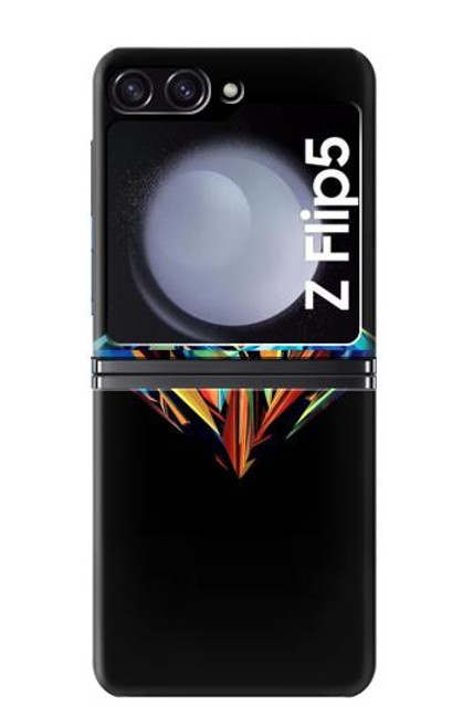 S3842 抽象的な カラフルな ダイヤモンド Abstract Colorful Diamond Samsung Galaxy Z Flip 5 バックケース、フリップケース・カバー