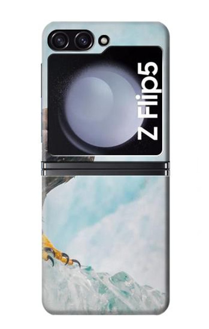 S3843 白頭ワシと氷 Bald Eagle On Ice Samsung Galaxy Z Flip 5 バックケース、フリップケース・カバー