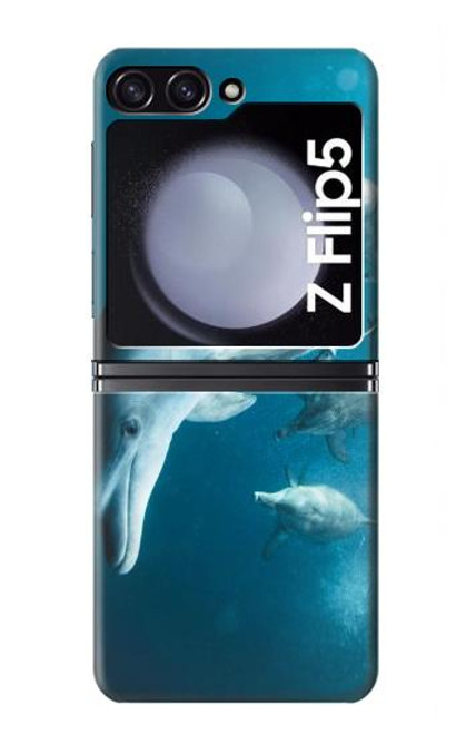 S3878 イルカ Dolphin Samsung Galaxy Z Flip 5 バックケース、フリップケース・カバー