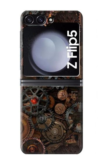 S3884 スチーム パンクな機械の歯車 Steampunk Mechanical Gears Samsung Galaxy Z Flip 5 バックケース、フリップケース・カバー