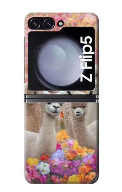 S3916 アルパカファミリー ベビーアルパカ Alpaca Family Baby Alpaca Samsung Galaxy Z Flip 5 バックケース、フリップケース・カバー