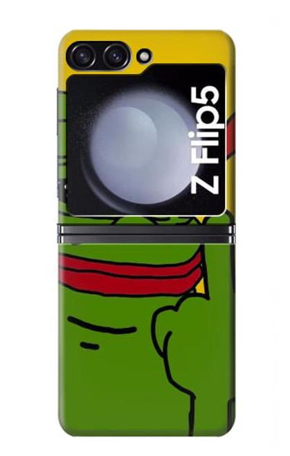 S3945 ペペ・ラブ・ミドルフィンガー Pepe Love Middle Finger Samsung Galaxy Z Flip 5 バックケース、フリップケース・カバー