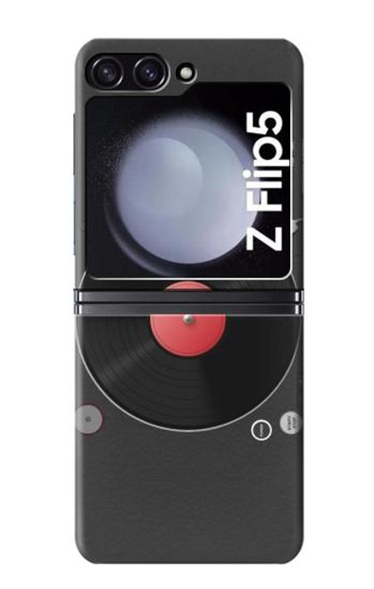 S3952 ターンテーブル ビニール レコード プレーヤーのグラフィック Turntable Vinyl Record Player Graphic Samsung Galaxy Z Flip 5 バックケース、フリップケース・カバー
