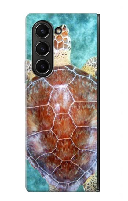 S1424 ウミガメ Sea Turtle Samsung Galaxy Z Fold 5 バックケース、フリップケース・カバー