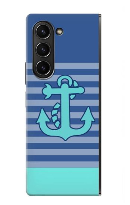 S2081 航海アンカー Nautical Anchor Samsung Galaxy Z Fold 5 バックケース、フリップケース・カバー