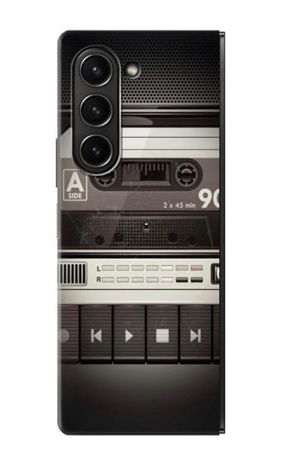 S3501 ビンテージカセットプレーヤー Vintage Cassette Player Samsung Galaxy Z Fold 5 バックケース、フリップケース・カバー