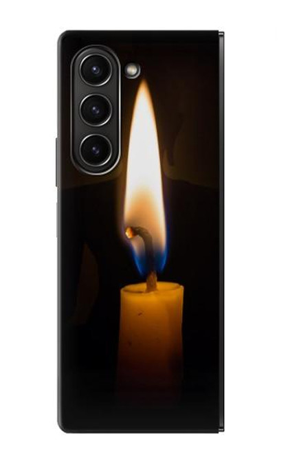 S3530 仏 Buddha Candle Burning Samsung Galaxy Z Fold 5 バックケース、フリップケース・カバー