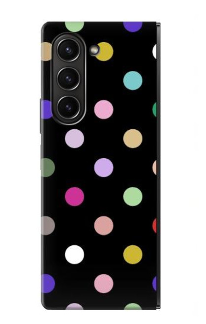 S3532 カラフルな水玉 Colorful Polka Dot Samsung Galaxy Z Fold 5 バックケース、フリップケース・カバー