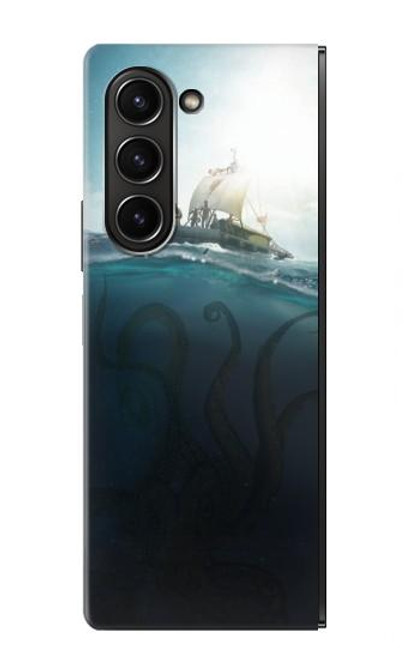 S3540 巨大なタコ Giant Octopus Samsung Galaxy Z Fold 5 バックケース、フリップケース・カバー