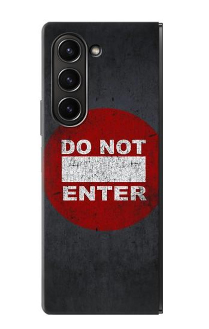 S3683 立入禁止 Do Not Enter Samsung Galaxy Z Fold 5 バックケース、フリップケース・カバー