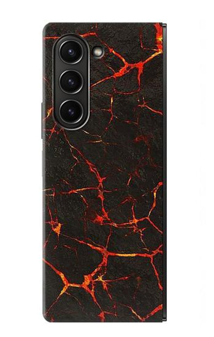 S3696 溶岩マグマ Lava Magma Samsung Galaxy Z Fold 5 バックケース、フリップケース・カバー