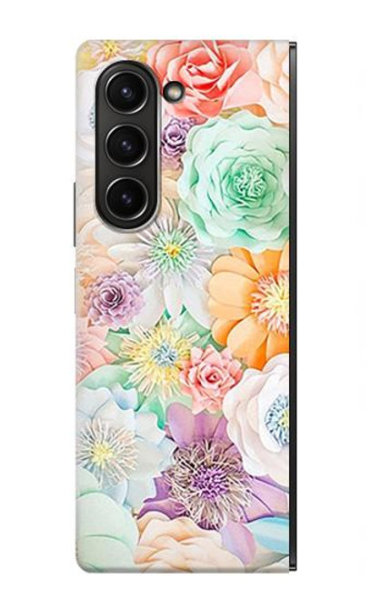 S3705 パステルフローラルフラワー Pastel Floral Flower Samsung Galaxy Z Fold 5 バックケース、フリップケース・カバー