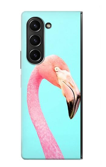 S3708 ピンクのフラミンゴ Pink Flamingo Samsung Galaxy Z Fold 5 バックケース、フリップケース・カバー