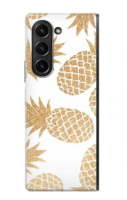 S3718 シームレスパイナップル Seamless Pineapple Samsung Galaxy Z Fold 5 バックケース、フリップケース・カバー