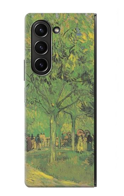S3748 フィンセント・ファン・ゴッホ パブリックガーデンの車線 Van Gogh A Lane in a Public Garden Samsung Galaxy Z Fold 5 バックケース、フリップケース・カバー