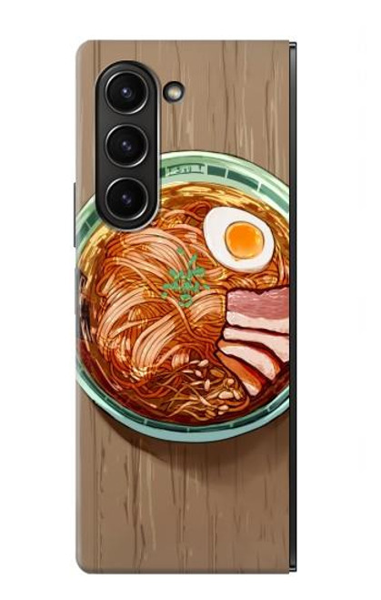 S3756 ラーメン Ramen Noodles Samsung Galaxy Z Fold 5 バックケース、フリップケース・カバー