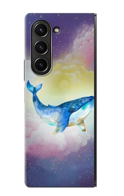 S3802 夢のクジラ パステルファンタジー Dream Whale Pastel Fantasy Samsung Galaxy Z Fold 5 バックケース、フリップケース・カバー