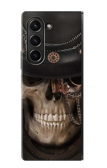 S3852 スチームパンクな頭蓋骨 Steampunk Skull Samsung Galaxy Z Fold 5 バックケース、フリップケース・カバー