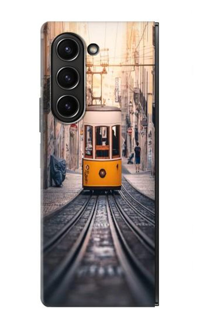 S3867 リスボンのトラム Trams in Lisbon Samsung Galaxy Z Fold 5 バックケース、フリップケース・カバー