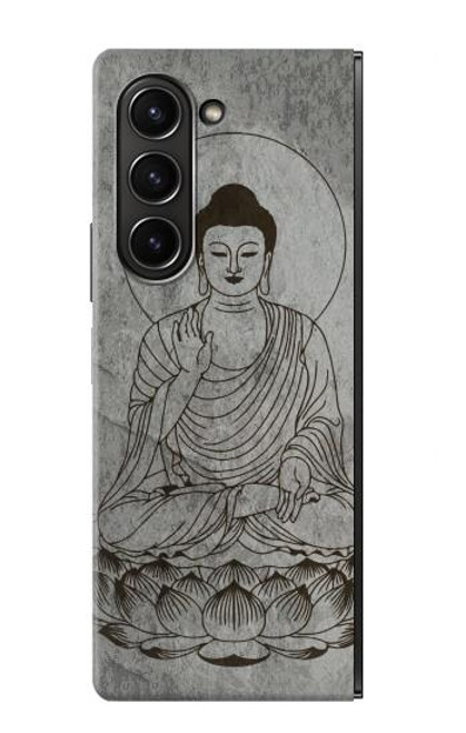 S3873 ブッダ ライン アート Buddha Line Art Samsung Galaxy Z Fold 5 バックケース、フリップケース・カバー