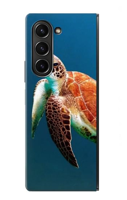 S3899 ウミガメ Sea Turtle Samsung Galaxy Z Fold 5 バックケース、フリップケース・カバー