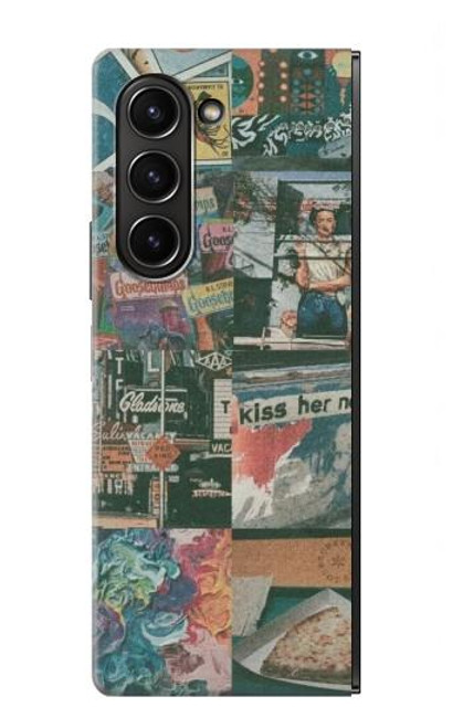 S3909 ビンテージ ポスター Vintage Poster Samsung Galaxy Z Fold 5 バックケース、フリップケース・カバー