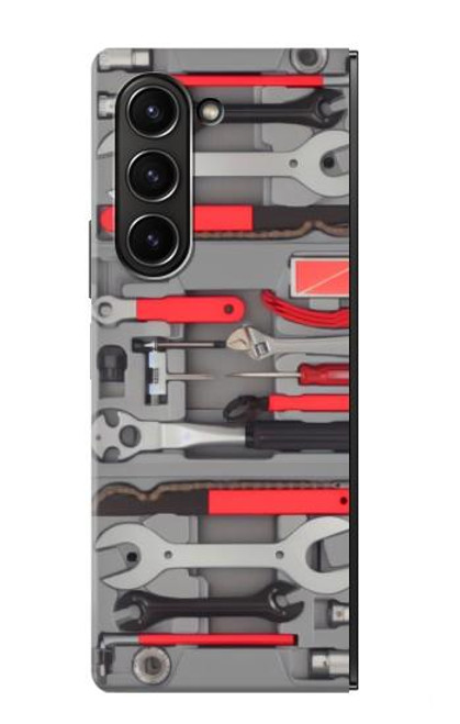 S3921 自転車修理ツール グラフィック ペイント Bike Repair Tool Graphic Paint Samsung Galaxy Z Fold 5 バックケース、フリップケース・カバー