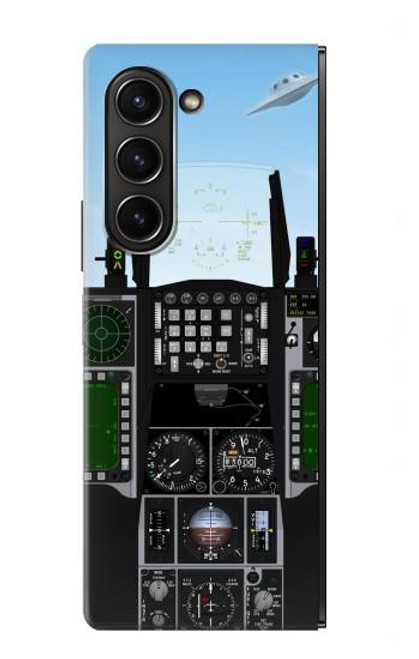 S3933 戦闘機UFO Fighter Aircraft UFO Samsung Galaxy Z Fold 5 バックケース、フリップケース・カバー