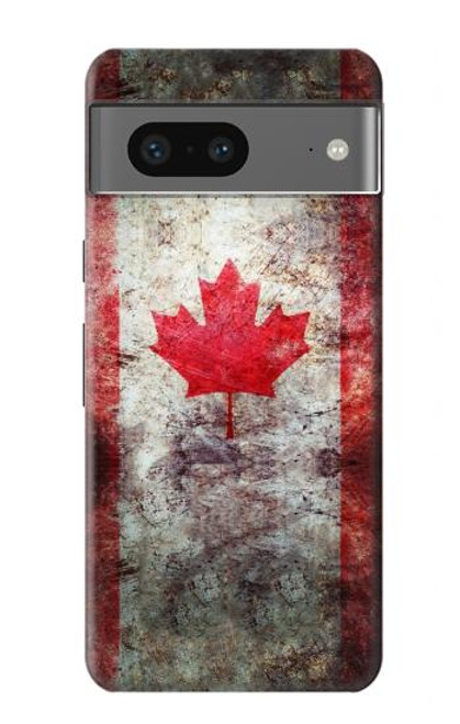 S2490 カナダメープルリーフ旗 Canada Maple Leaf Flag Texture Google Pixel 7a バックケース、フリップケース・カバー