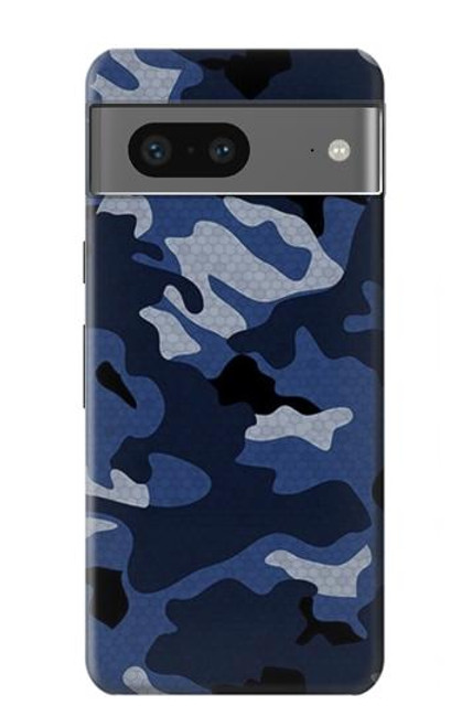 S2959 海軍迷彩 Navy Blue Camo Camouflage Google Pixel 7a バックケース、フリップケース・カバー