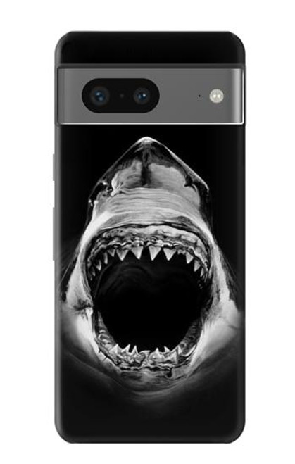 S3100 白のサメ Great White Shark Google Pixel 7a バックケース、フリップケース・カバー