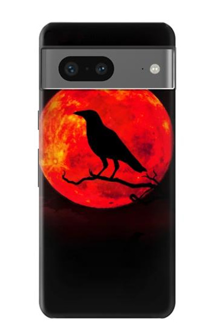 S3328 カラス赤い月 Crow Red Moon Google Pixel 7a バックケース、フリップケース・カバー