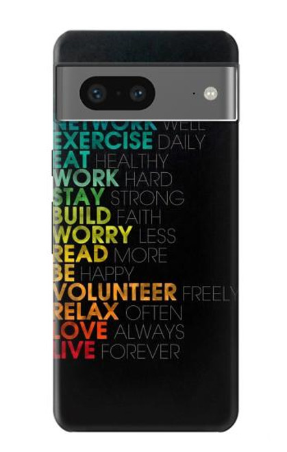 S3523 ポジティブな言葉 Think Positive Words Quotes Google Pixel 7a バックケース、フリップケース・カバー