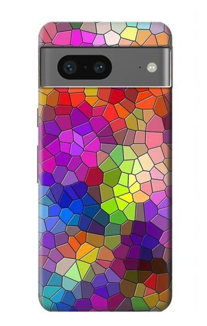 S3677 カラフルなレンガのモザイク Colorful Brick Mosaics Google Pixel 7a バックケース、フリップケース・カバー