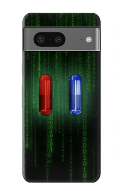 S3816 赤い丸薬青い丸薬カプセル Red Pill Blue Pill Capsule Google Pixel 7a バックケース、フリップケース・カバー