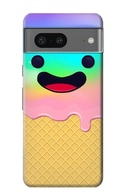 S3939 アイスクリーム キュートな笑顔 Ice Cream Cute Smile Google Pixel 7a バックケース、フリップケース・カバー