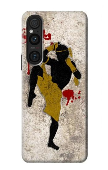 S2635 ムエタイキックボクシング格闘技 Muay Thai Kickboxing Fight Blood Sony Xperia 1 V バックケース、フリップケース・カバー