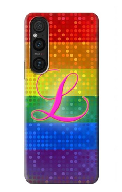 S2900 レインボーLGBTレズビアンプライド旗 Rainbow LGBT Lesbian Pride Flag Sony Xperia 1 V バックケース、フリップケース・カバー