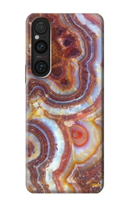 S3034 大理石グラフィック Colored Marble Texture Printed Sony Xperia 1 V バックケース、フリップケース・カバー