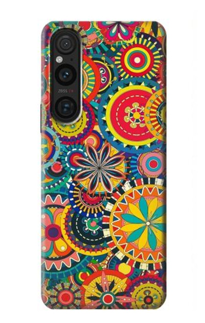 S3272 カラフルなパターン Colorful Pattern Sony Xperia 1 V バックケース、フリップケース・カバー