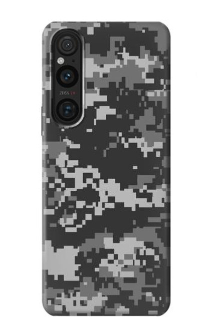 S3293 アーバンブラックカモ迷彩 Urban Black Camo Camouflage Sony Xperia 1 V バックケース、フリップケース・カバー