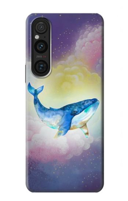 S3802 夢のクジラ パステルファンタジー Dream Whale Pastel Fantasy Sony Xperia 1 V バックケース、フリップケース・カバー