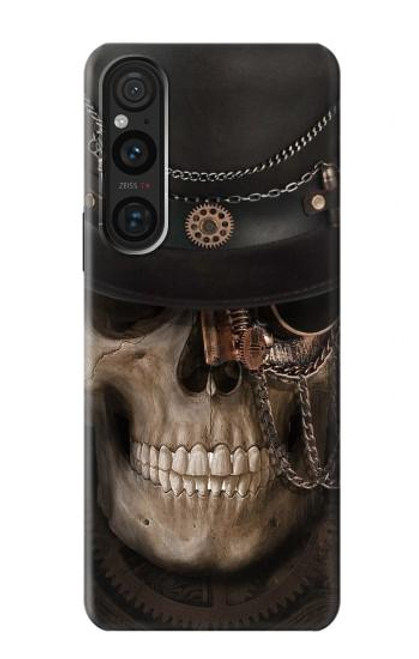 S3852 スチームパンクな頭蓋骨 Steampunk Skull Sony Xperia 1 V バックケース、フリップケース・カバー