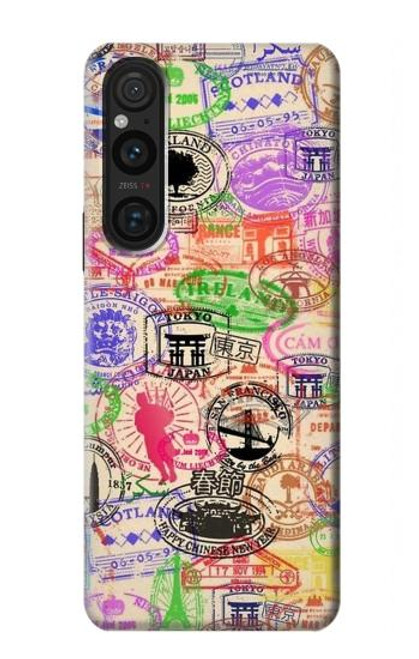 S3904 トラベルスタンプ Travel Stamps Sony Xperia 1 V バックケース、フリップケース・カバー