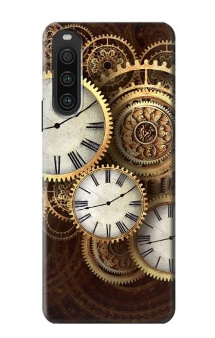 S3172 金時計 Gold Clock Live Sony Xperia 10 V バックケース、フリップケース・カバー