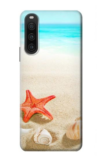 S3212 シーシェルズ・ヒトデ・ビーチ Sea Shells Starfish Beach Sony Xperia 10 V バックケース、フリップケース・カバー