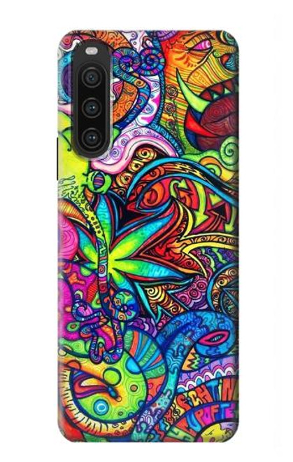 S3255 カラフルパターン Colorful Art Pattern Sony Xperia 10 V バックケース、フリップケース・カバー