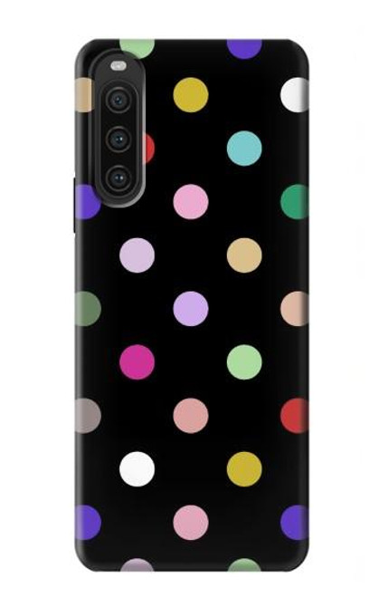 S3532 カラフルな水玉 Colorful Polka Dot Sony Xperia 10 V バックケース、フリップケース・カバー